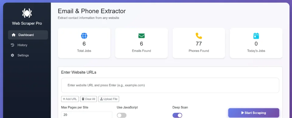 Email & name extractor